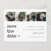 Carte Postale Faire-part Faire part de mariage moderne en collage photo (Devant)