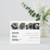 Carte Postale Faire-part Faire part de mariage moderne en collage photo (Debout devant)