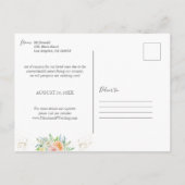 Carte Postale Faire-part Faire part de mariage personnalisé avec photos Cha (Dos)