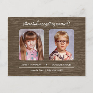 Carte Postale Faire-part Faire part de mariage photo ancienne rustique