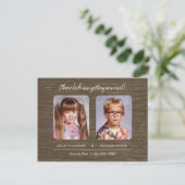 Carte Postale Faire-part Faire part de mariage photo ancienne rustique (Debout devant)