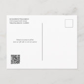 Carte Postale Faire-part Faire part de mariage photo avec guirlandes féeriq (Dos)