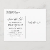 Carte Postale Faire-part Faire part de mariage photo de couple à l'écriture (Dos)