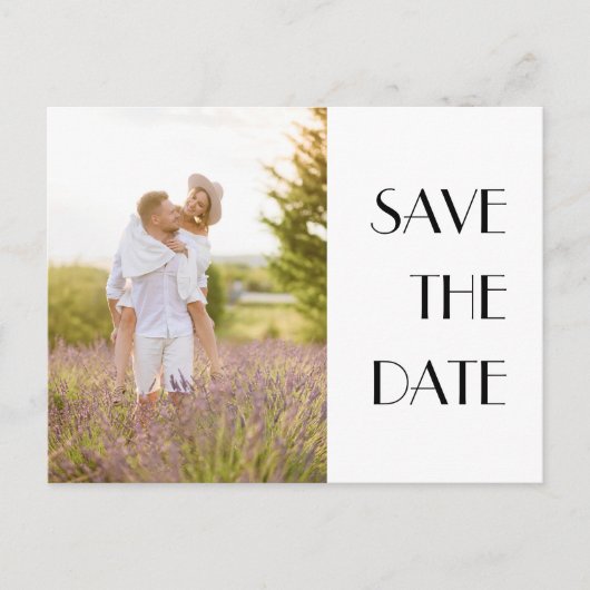 Carte Postale Faire-part Faire part de mariage photo déco moderne minimalis (Devant)