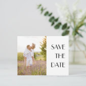 Carte Postale Faire-part Faire part de mariage photo déco moderne minimalis (Debout devant)