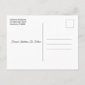 Carte Postale Faire-part Faire part de mariage rustique avec feuilles d'aut (Dos)