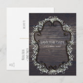 Carte Postale Faire-part Faire part de mariage rustique country western ave (Devant / Derrière)