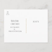 Carte Postale Faire-part Faire part de mariage rustique country western ave (Dos)