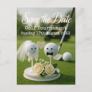 Carte Postale Faire-part Faire part de mariage thème Golf pour golfeur