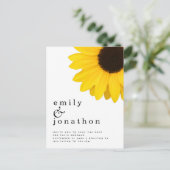 Carte Postale Faire-part Faire part de mariage Tournesol Jaune Rustique (Debout devant)