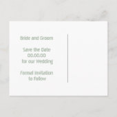 Carte Postale Faire-part Faire part de mariage vert sauge Papel picado (Dos)