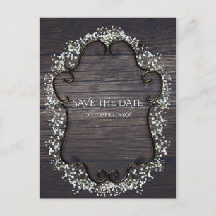 Carte Postale Faire-part Faire part de mariage Western Country à l'aiguille