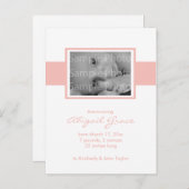 Carte Postale Faire-part Faire part de naissance de bébé fille (Devant / Derrière)