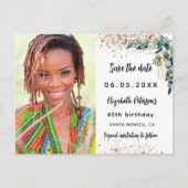 Carte Postale Faire-part Faire part de naissance eucalyptus vert pour annon (Devant)