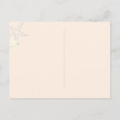 Carte Postale Faire-part Faire part de naissance garçon thème plage Peach & (Dos)