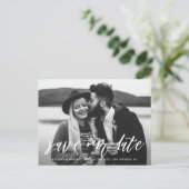 Carte Postale Faire-part Faire part de photo de date à retenir écriture man (Debout devant)