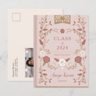 Carte Postale Faire-part Faire part de photo de remise de diplôme de livre 