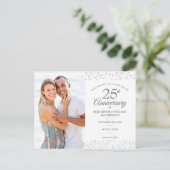 Carte Postale Faire-part Faire part de photo pour les 25 ans de mariage cœu (Debout devant)