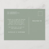 Carte Postale Faire-part Faire part de remerciement de mariage photo rustiq (Dos)