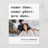 Carte Postale Faire-part Faire part de report de mariage moderne (Devant)