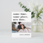 Carte Postale Faire-part Faire part de report de mariage moderne (Debout devant)