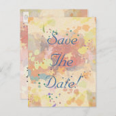 Carte Postale Faire-part Faire part de sauvegarde de projection de peinture (Devant / Derrière)