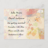 Carte Postale Faire-part Faire part de sauvegarde de projection de peinture (Dos)