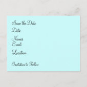 Carte Postale Faire-part Faire part de sauvegarde Paon (Dos)