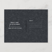 Carte Postale Faire-part Faire part de style western glamour en cuir noir e (Dos)