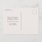 Carte Postale Faire-part Faire part floral de mariage bleu royal et ivoire (Dos)