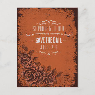 Carte Postale Faire-part Faire part floral vintage de sauvegarde de date en