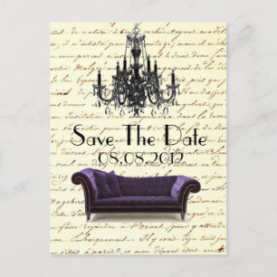 Carte Postale Faire-part faire part mariage lustre vintage parisien