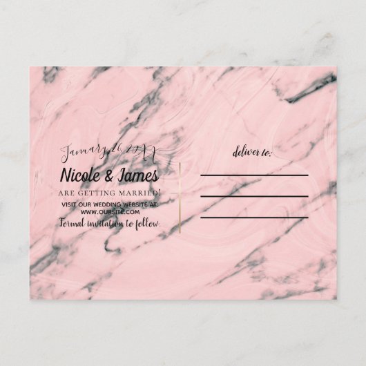 Carte Postale Faire-part Faire part moderne de conservation avec tourbillon (Dos)