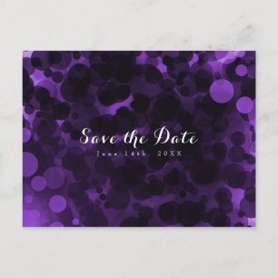 Carte Postale Faire-part Faire part moderne de party avec des points violet