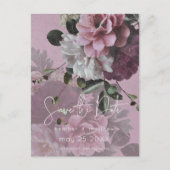 Carte Postale Faire-part Faire part moderne floral rose et blanc (Devant)