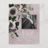 Carte Postale Faire-part Faire part moderne floral rose et blanc (Devant)