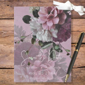 Carte Postale Faire-part Faire part moderne floral rose et blanc