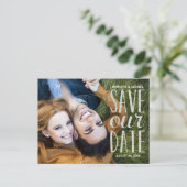 Carte Postale Faire-part Faire part photo avec superposition de lettrage ar (Debout devant)