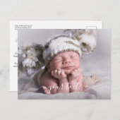 Carte Postale Faire-part Faire soi-même une annonce de naissance avec photo (Devant / Derrière)