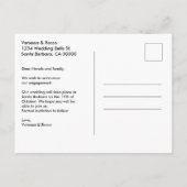 Carte Postale Faire-part Faire une demande en mariage moderne annonce de fi (Dos)