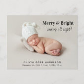 Carte Postale Faire-part Faire une photo de Noël pour l'annonce de naissanc (Devant)