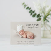 Carte Postale Faire-part Faire une photo de Noël pour l'annonce de naissanc (Debout devant)