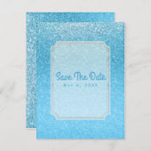 Carte Postale Faire-part Fairy Tale Blue Parties scintillant Glam Party Enr (Devant / Derrière)
