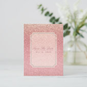 Carte Postale Faire-part Fairy Tale Parties scintillant rose Glam Party Enr (Debout devant)