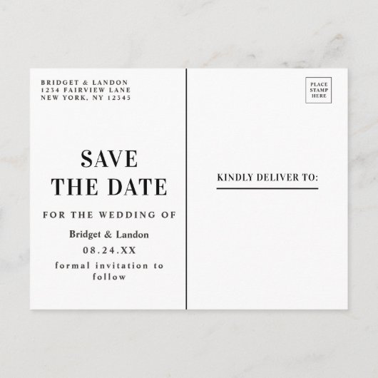 Carte Postale Faire-part Fairytale Enchanted Forest Golden Enregistrer La D (Dos)