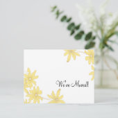 Carte Postale Faire-part Faisées jaunes Changement d'adresse (Debout devant)