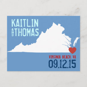 Carte Postale Faire-part Faites gagner la date - personnalisable - la