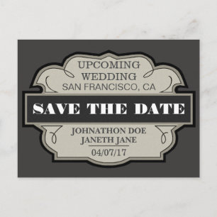 Carte Postale Faire-part Faites gagner la date personnalisée