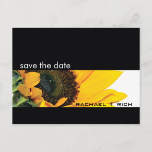 Carte Postale Faire-part FAITES GAGNER LA DATE : : tournesol