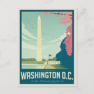 Carte Postale Faire-part Faites gagner la date   Washington, dc 2